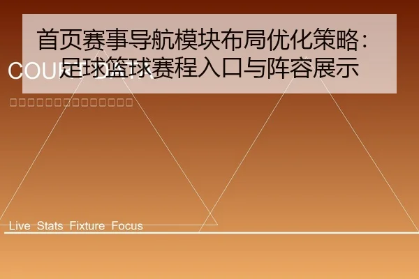 首页赛事导航模块布局优化策略：足球篮球赛程入口与阵容展示